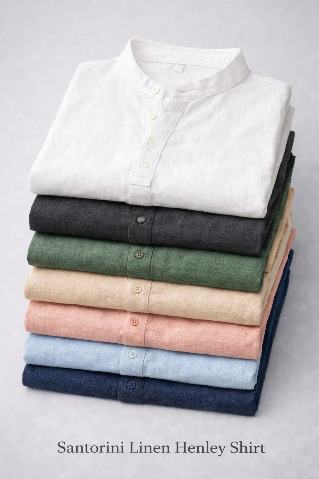 Santorini Linen Henley Shirt